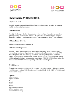 Statut soutěže JAROV&Iacute;N ROS&Eacute;