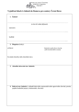 Vyj&aacute;dřeni l&eacute;kaře k ž&aacute;dosti - Domov pro seniory Čern&aacute; Hora