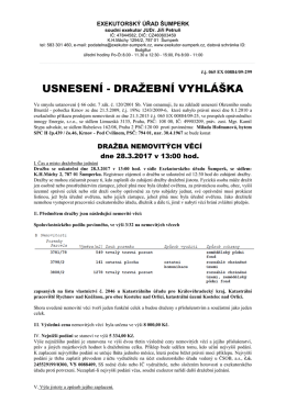 Dražebn&iacute; vyhl&aacute;&scaron;ka - Město Kostelec nad Orlic&iacute;