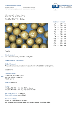 Litinové abrazivo DIAMANT kulaté