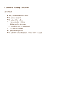 Cookies s kousky čokol&aacute;dy Zloženie