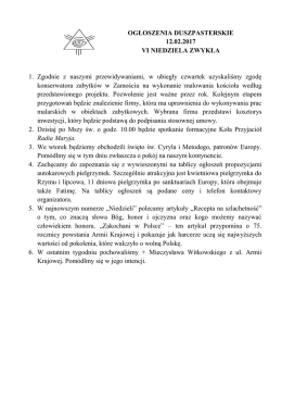 VI Niedziela Zwykła
