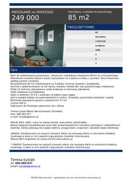 Wydruk oferty PDF - PÓŁNOC Nieruchomości