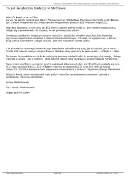 To ju świąteczna tradycja w Stró ewie