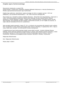 Ksią ka Igora Kantorowskiego