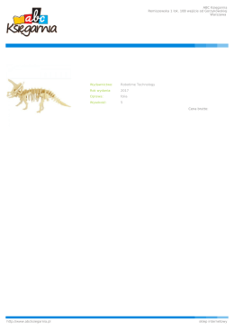 Puzzle drewniane 3D Triceratops