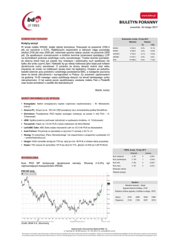 biuletyn poranny - Dom Maklerski BDM SA