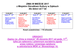 Zima w Mieście 2017 z MOK