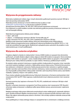 Wytyczne do przygotowania reklamy - e