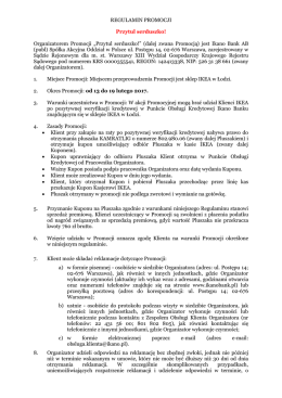 regulamin promocji