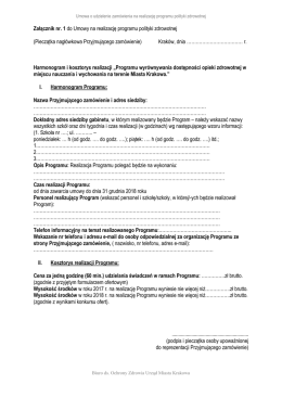 załącznik nr 1 1602 - Biuletyn Informacji Publicznej Miasta Krakowa