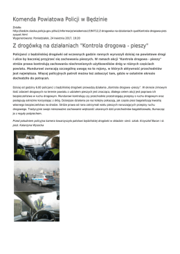 Generuj PDF - Komenda Powiatowa Policji w Będzinie