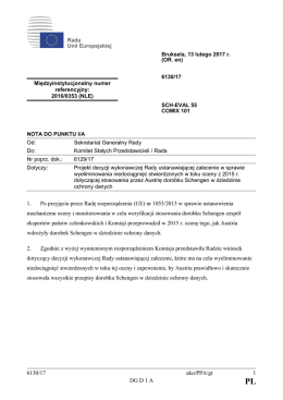 6130/17 ako/PPA/gt 1 DG D 1 A 1. Po przyjęciu przez Radę