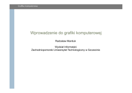 Wprowadzenie do grafiki komputerowej