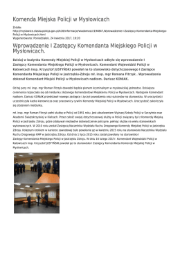 Generuj PDF - Komenda Miejska Policji w Mysłowicach