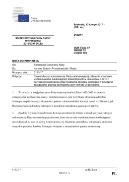 6132/17 pa/BC/kkm 1 DG D 1 A 1. W związku z przyjęciem przez