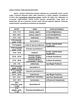 17 II kostny, część I dr Irena Majkutewicz 20 II