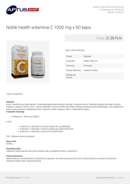 Noble health witamina C 1000 mg x 60 kaps