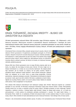 policja.pl kradł tożsamość, zaciągał kredyty – blisko 100 zarzutów