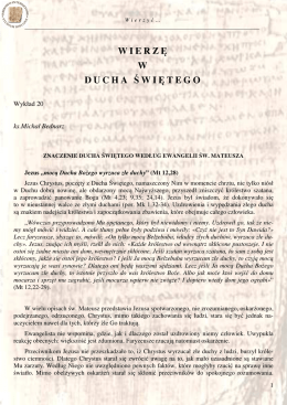 20. Bednarz M. ks., Znaczenie Ducha Świętego według