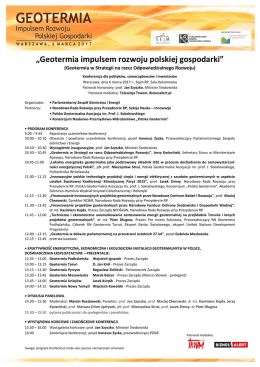 Geotermia impulsem rozwoju polskiej gospodarki