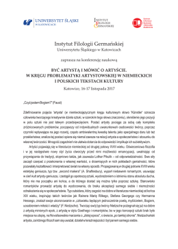 Call for papers.cdr - Instytut Filologii Germańskiej