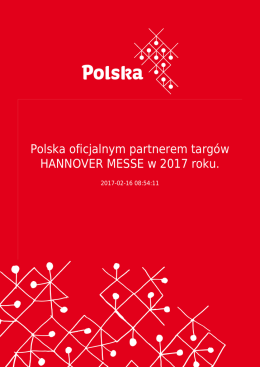 Polska oficjalnym partnerem targów HANNOVER MESSE w