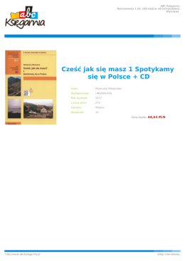 Cześć jak się masz 1 Spotykamy się w Polsce + CD