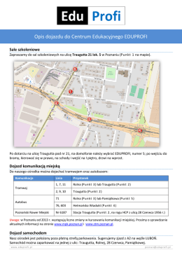 Opis dojazdu - Centrum Edukacyjne EduProfi