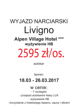 wyjazd narciarski
