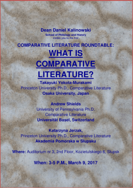 what is comparative literature?