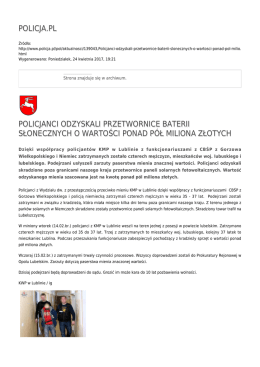 policja.pl policjanci odzyskali przetwornice baterii słonecznych o