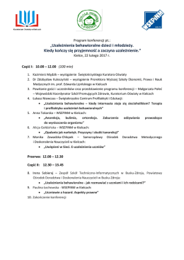 Program Konferencji - Kuratorium Oświaty w Kielcach