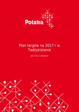 Plan targów na 2017 rw Tadżykistanie