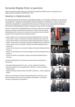 Generuj PDF - Komenda Miejska Policji w Jaworznie