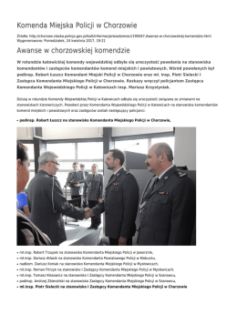Generuj PDF - Komenda Miejska Policji w Chorzowie