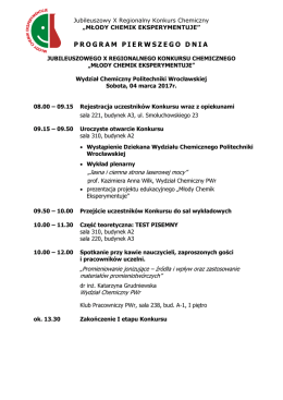 PROGRAM PIERWSZEGO DNIA
