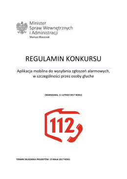 Regulamin konkursu - Ministerstwo Spraw Wewnętrznych i