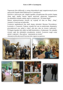 Wspomnienia z ferii - Zespół Szkół Publicznych w Czerniejewie