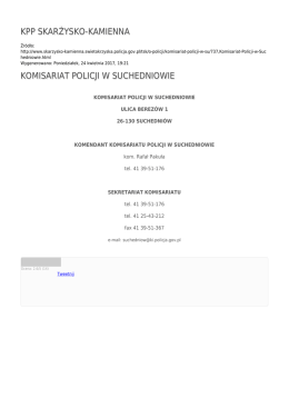 KPP SKARŻYSKO-KAMIENNA KOMISARIAT POLICJI W