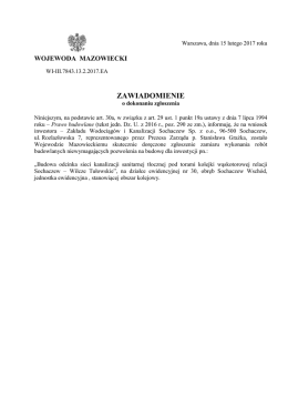 treśc obwieszczenia