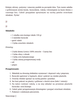 Grillowany ser kozi z buraczkiem, orzechami