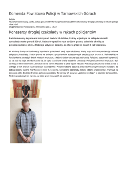 Generuj PDF - Komenda Powiatowa Policji w Tarnowskich G&oacute;rach