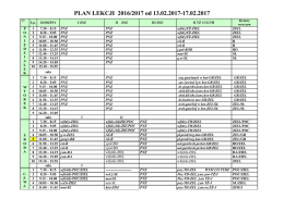 plan lekcji 13.02.2017