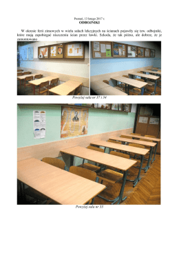 ODBOJNIKI W okresie ferii zimowych w wielu salach