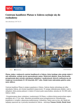 Centrum handlowe Platan w Zabrzu szykuje się do rozbudowy