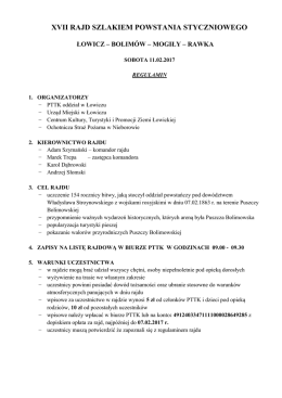 xvii rajd szlakiem powstania styczniowego