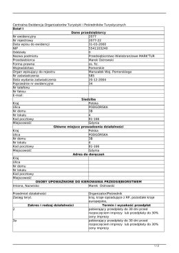 3. Wpis Nr 02077 do Centralnej Ewidencji