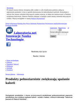 Produkty pełnoziarniste zwiększają spalanie kalorii