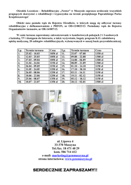 Turnusy w Sanatorium ´´Nestor´´ w Muszynie
